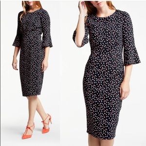 Pink, brown, and black polka dot Boden dress